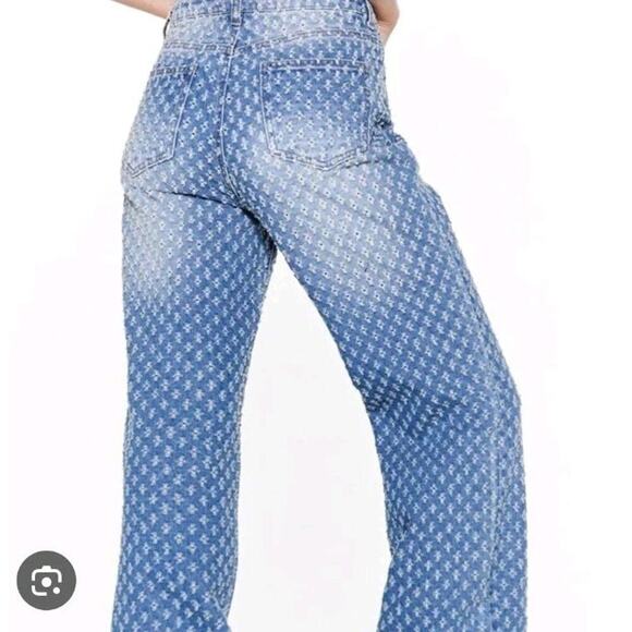 Jaded London Women's Medium Wash Distressed Streetwear Slouchy Jeans Size 28 - Picture 2 of 10